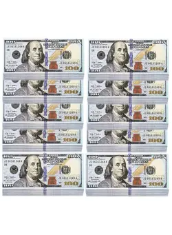 اسباب‌بازی‌های مشاغل و اماکن ست‌های قلک 1000 Pieces Prop Money Full Print 2 Sided Motion Picture Money Face Money Dollar Bills Realistic Money Stacks,Copy Money Play Money That Looks Real for Movie, TV, Videos 