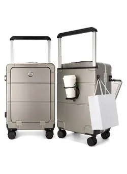 چمدان و ساک مسافرتی چمدان تک Hardside Carry On Luggage - Wide Handle Expandable Spinner Wheels Travel Rolling Suitcase with TSA Lock & Cup Holder 