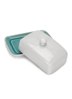 ظروف و تجهیزات آشپزخانه اکسسوری و تجهیزات آماده سازی Butter Dish with Non Slip Bottom Celine Series Azure Cheese Container with Stylish Design and Dishwasher Safe 20X10.5 cm 