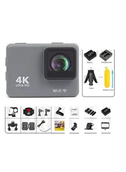 دوربین فیلم‌برداری و عکاسی سایر CERASTES Action Camera 4K60FPS WiFi Anti-shake Action Camera With Remote Control Screen Waterproof Sport Camera drive recorder 