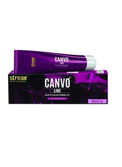لوازم و مواد فرم‌دهی مو کرم و ژل Streax - Pro Hair Straightener Cream Mild,80g 