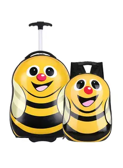 چمدان و ساک مسافرتی چمدان تک Travel Luggage Trolley Bag With Backpack Yellow/Black 