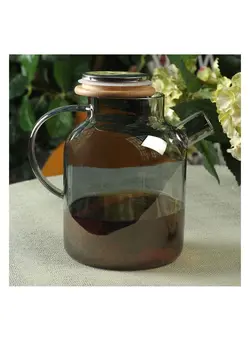 ظروف و لوازم سرو غذا قوری Tea Pot 1800 ml With Steel Infuser Heat Resistant Glass, Tea Pot Infuser, with Stylish Design, Great For Loose Leaf Tea, Blooming Tea, Tea Bags & Fruit Infused Water 