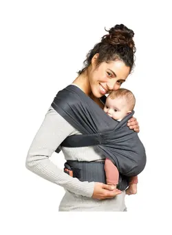 لوازم حمل آغوش Hug And Cuddle Adjustable Hybrid Wrap Baby Carrier with Quilted Privacy Cover And Built-in Storage Pouch From 0 Months and Above - Black 