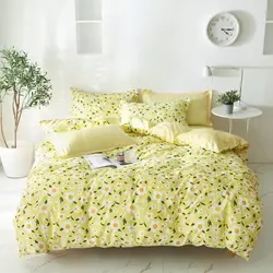کالای خواب کاور و ست لحاف 4-Pieces King Size Active Printed Style Bedding Set Polyester Multicolour 180x220cm 