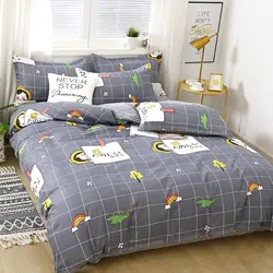 کالای خواب کاور و ست لحاف 4-Piece Natural Element Printed Single Size Bedding Set Polyester Multicolour 150x200cm 