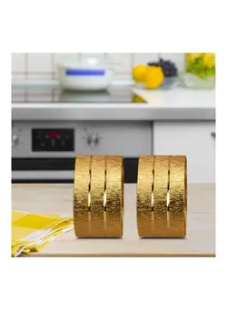 ظروف و تجهیزات آشپزخانه اکسسوری و تجهیزات آماده سازی Napkin Ring Lightweight Wear-resistant Silver 5x5x3cm 