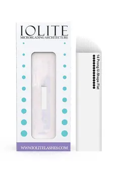 آرایشی صورت سایر Microblading 14 Prong U shape flat Needle spamu needles size 18mm one time use disposable blade sterile packaged 12pcs 