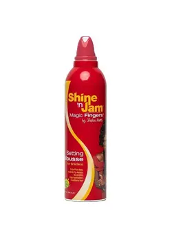 لوازم و مواد فرم‌دهی مو کرم و واکس Shine N Jam Magic Fingers For Braiders Setting Mousse 12 Ounce (354ml) 