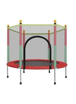 بازی‌های فضای باز و تجهیزات پارک ترامپولین 5.5 Feet Spring Pad Trampoline With Safety Net 