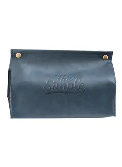 ظروف و تجهیزات آشپزخانه اکسسوری و تجهیزات آماده سازی Creative PU Leather Nordic Style Tissue Holder Blue 