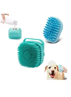 گجت، فیجت و سرگرمی اسپینر Dog Bath Brush, Soft Silicone Pet Shampoo Massage Dispenser Grooming Shower Brush for Short Long Haired Dogs and Cats Washing 2 Pcs 