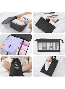 چمدان و ساک مسافرتی ساک مسافرتی 9 Set of Packing Cubes for Suitcases in 4 Sizes, Baeskii Suitcase Organizer Bags Set For Travel Accessories Travel Essentials, Travel Bags Organizer for Carry on Luggage 