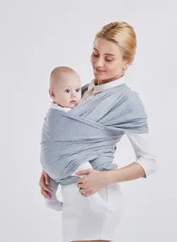 لوازم حمل آغوش Baby Perfect Style Wrap Classic Carrier, Original Stretchy Infant Sling-Grey 