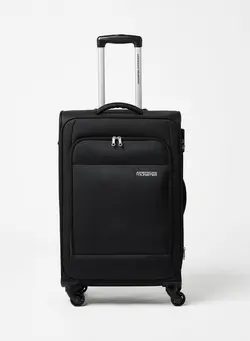 چمدان و ساک مسافرتی چمدان تک Stylish 4 Wheels Luggage Trolley Black 