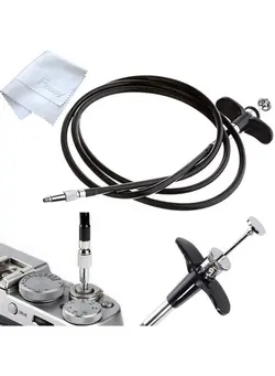 لوازم جانبی فیلم‌برداری و عکاسی اکسسوری حرفه‌ای 100cm Mechanical Cable Shutter Release with Bulb-Lock for Fujifilm X10 X20 X30 X100s X100t X-Pro1 X-Pro2 X-E1 X-E2, Leica M6 M7 M8 and Nikon Df F4 FM2 F3 FE FM3a F80, Threaded Release Cable 