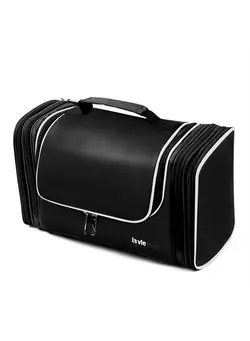 کیف، کوله‌پشتی و چتر چتر Toiletry Bag/Makeup Organizer/Cosmetic Bag/Portable Travel Kit Organizer/Household Storage Pack/Bathroom Storage with Hanging for Business, Vacation, Household - Black 