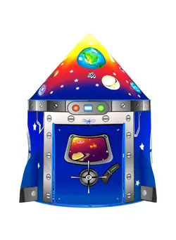 بازی‌های فضای باز و تجهیزات پارک چادر و تونل بازی Rocket Ship Play Tent For Kids ; Spaceship Toys And Forts For Boys And Girls ; Imaginative Indoor And Active Outdoor Play Games & Gifts 