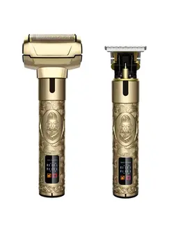 مردانه ماشین اصلاح Professional Hair Trimmer for Men, Cordless Barber Clippers, Professional T-Blade Trimmer Set with Rechargeable battery for Men for Hair Cutting Grooming Kit(2 Pack) 