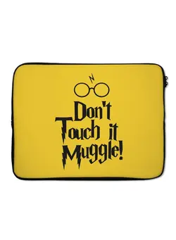 کیف، کوله‌پشتی و چتر کیف و کوله لپ تاپ Harry Potter Quote Printed Sleeve For 13-Inch Laptop Yellow/Black 