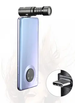 میکروفون سایر Wireless Microphone Mini Mic for Android Smartphones Voice Recording Live Broadcast Vlog - Type C 