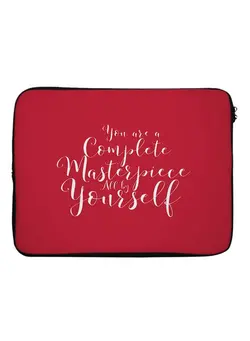 کیف، کوله‌پشتی و چتر کیف و کوله لپ تاپ You Are A Complete Masterpiece All By Yourself Printed Sleeve For 13-Inch Laptop Red/White/Black 