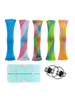 گجت، فیجت و سرگرمی اسپینر 7 Pack Stress Relief And Anxiety Relief Fidget Toys,Flippy Chain,Marble Mesh,Infinity Cube 