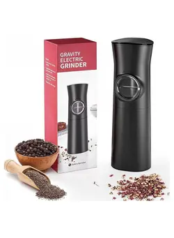 ظروف و تجهیزات آشپزخانه ظروف نگهداری ادویه Electric Salt and Pepper Grinder, Gravity Induction Mill Sets, LED Light, Automatic One Hand Operation, Adjustable Coarseness, Battery Powered, Suitable for Kitchen, Outdoor Barbecue 