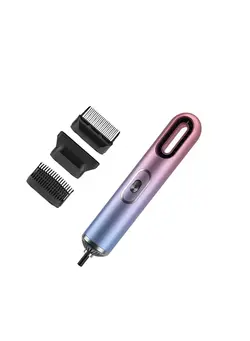 لوازم و مواد فرم‌دهی مو سشوار High Power Hair Dryer, 3 in 1 Extravagant Multifunctional Electric Hair Styler Brush Blow Dryer, 800W Hot Air Brush Leafless Curly Straight Hair Dryer, Purple 