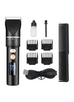 مردانه ماشین اصلاح Professional LCD Digital Display Electric Hair Cutter Set Black 20.9x5.4x19.5cm 