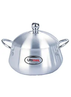 ظروف و لوازم پخت غذا قابلمه Ultimax Metal Finish Belly Pot 32 Cm With Durable Handles And Heavy Lid Original Made In Pakistan 