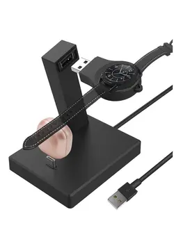 لوازم جانبی ساعت شارژر 2 in 1 Charger Stand, for Samsung Watch and Type C Earbuds, Watch Charger Dock Compatible with Galaxy Watch 4/3/Active 2/Active & Galaxy Buds 2/Pro/Live/Buds+/Buds and More USB C Earbuds 