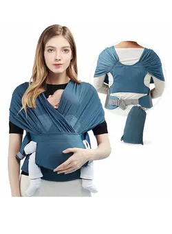 لوازم حمل آغوش COOLBABY Newborn Carrier, Stretch Baby Carrier, Newborn to Under 35 Lbs Hands Free Baby Carrier 