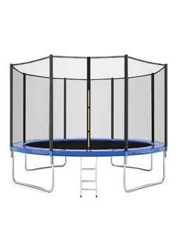 بازی‌های فضای باز و تجهیزات پارک ترامپولین 12-feet Outdoor Trampoline With Guard Net 366x366x250cm 