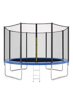 بازی‌های فضای باز و تجهیزات پارک ترامپولین 16feet Trampoline With Safety Enclosure Net And Ladder 488x488x260cm 