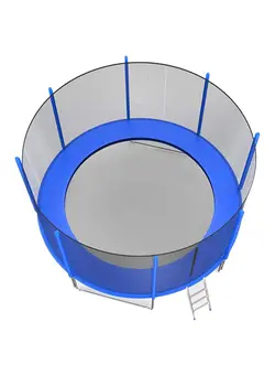 بازی‌های فضای باز و تجهیزات پارک ترامپولین 12ft Outdoor Trampoline With Guard Net And Ladder 366X366X250cm 
