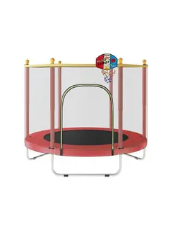 بازی‌های فضای باز و تجهیزات پارک ترامپولین 5.5 Feet Waterproof Breathable Full Enclosed Portable Jumping Trampoline U Shape Foot 140x140x120cm 