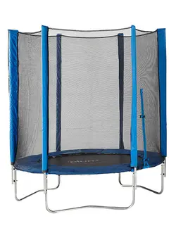 بازی‌های فضای باز و تجهیزات پارک ترامپولین 6-Feet Junior Trampoline And Enclosure - Blue 183x210x183cm 