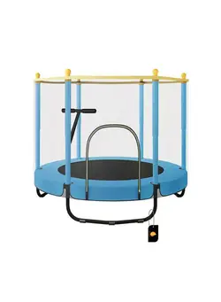 بازی‌های فضای باز و تجهیزات پارک ترامپولین Baby Toddler Small Indoor Recreational Trampoline With Net Safety Enclosure Gymnastics Equipment 140x140x120cm 