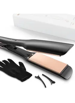اتو مو صاف کننده Tourmaline Ceramic Hair Straightener ;1’’ Flat Iron ; Floating Plates & Cool Tips ; Switch Lock Design ; Onoff Button ; Dual Voltage ; Create Straight & Curls ; 
