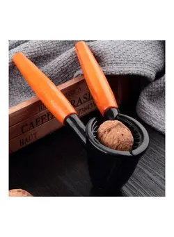 ظروف و تجهیزات آشپزخانه اکسسوری و تجهیزات آماده سازی Kitchen Wood Handle Walnut Nut Peeler Sheller Clip Orange/Black 