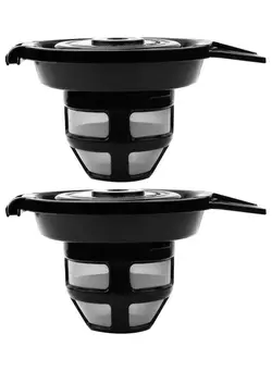 ظروف و تجهیزات آشپزخانه اکسسوری و تجهیزات آماده سازی 2-Piece Reusable Refillable Coffee Filter Black 14.5x9.5x12.3cm 