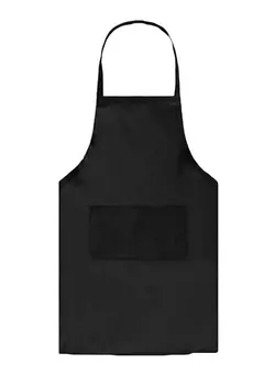 ظروف و تجهیزات آشپزخانه اکسسوری و تجهیزات آماده سازی Pocket Pattern Kitchen Apron Black 10 x 5centimeter 