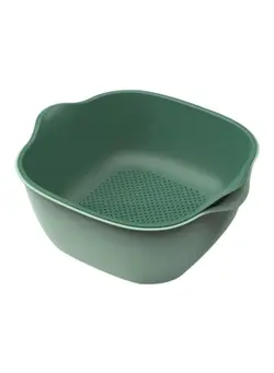 ظروف و تجهیزات آشپزخانه اکسسوری و تجهیزات آماده سازی 2-In-1 Multi-Functional Colander Filter Bowl Green 25x10x22.5cm 
