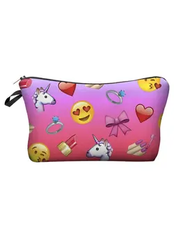زیبایی و آرایش سایر 3D Printing Pattern Cute Cosmetics Pouch Multicolour 