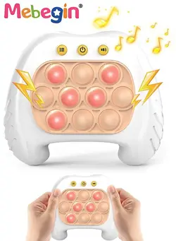 گجت، فیجت و سرگرمی پاپ ایت Electronic Quick Push Light Up Pop Game Fidget Toys for Adults and Kids,Puzzle Game Machine Push Pop Bubble Fidget Sensory Toy Birthday Gifts White 