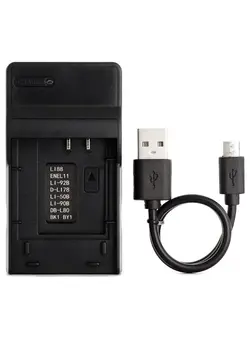 لوازم جانبی فیلم‌برداری و عکاسی اکسسوری حرفه‌ای LI-70B USB Charger for Olympus D-700, D-705, D-710, D-715, D-745, FE-4020, FE-4040, FE-5040, VG-110, VG-120, VG-130, VG-140, VG-145, VG-150, VG-160, X-940, X-990 Camera and More 