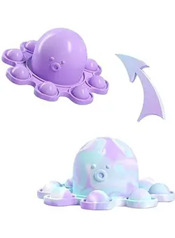 گجت، فیجت و سرگرمی اسپینر Double Sided Flipped Octopus Fidget Keychain Toy 