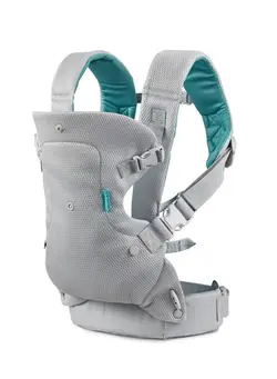 4-In-1 Kids Convertible Carrier With Comfortable Hip Seat And Buckle Strap - Grey 