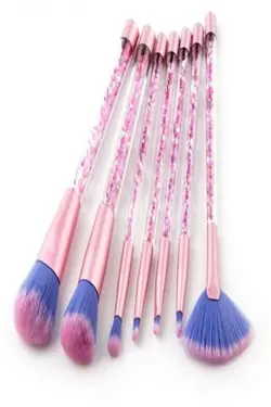 زیبایی و آرایش سایر 7-Piece Glittery Makeup Brush Set Pink 